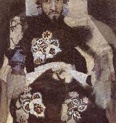 Mikhail Vrubel Portrait of a Man in period costume oil painting